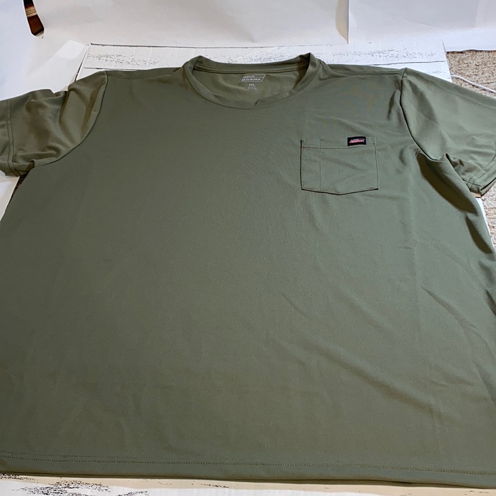 Dickies Shirt Sleeve Green Shirt w/ Pocket 3X